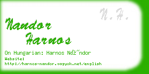 nandor harnos business card